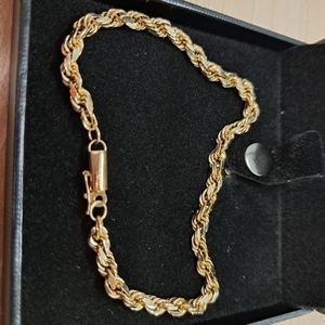 14k Yellow gold rope bracelet